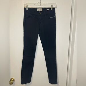 Frame Le Skinny De Jeanne Crop Black Size 25
